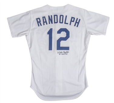 1989 Willie Randolph Game Used and Signed Los Angeles Dodgers Home Jersey (Randolph LOA)